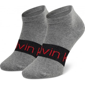 Calvin Klein ανδρικές κάλτσες 2 pairs βαμβακερές κοντές γκρι μελανζέ 701218712 003